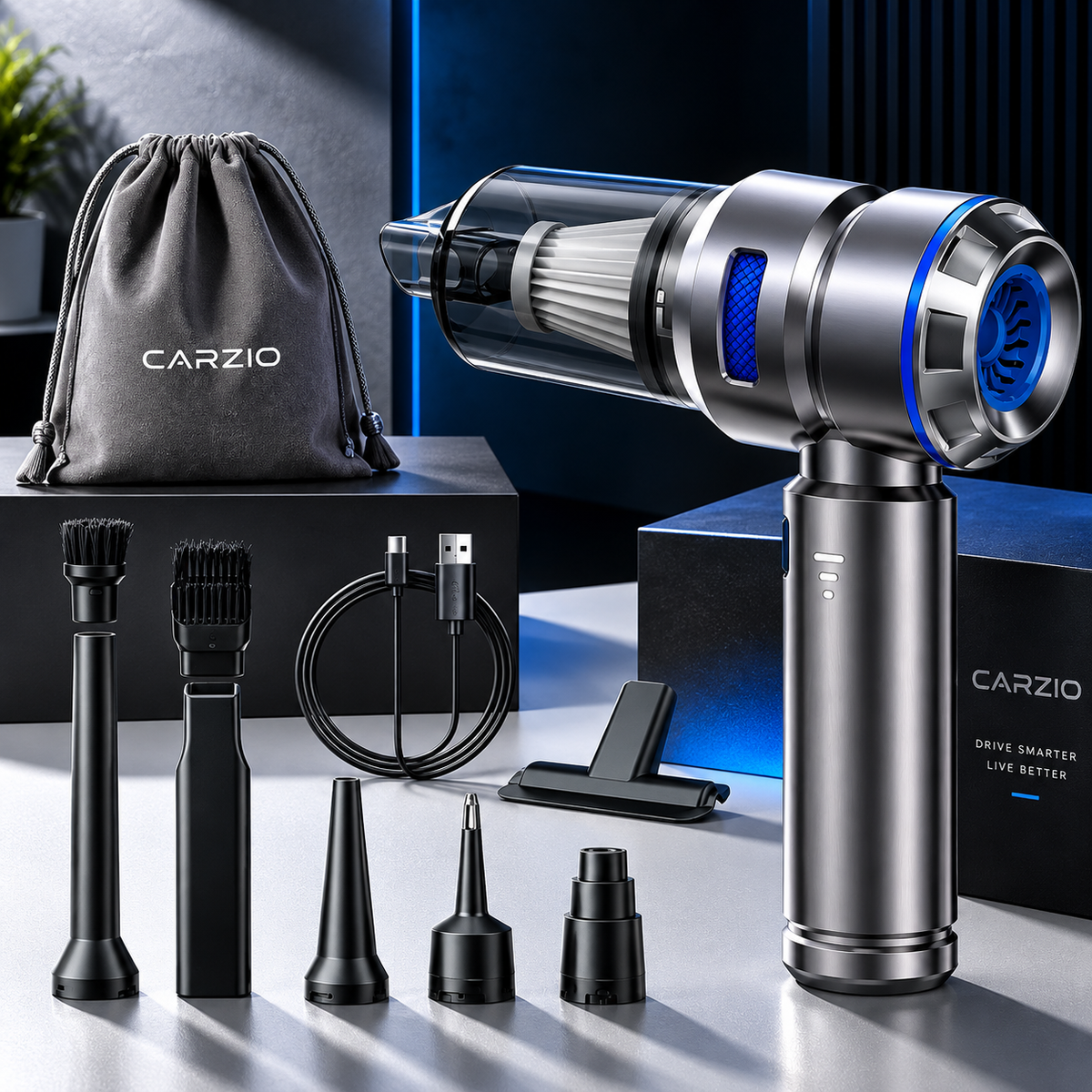 CARZIO Vortex™ 18,000Pa Cordless Car Vacuum