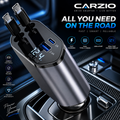 CARZIO ChargeCore™ 60W — 4-in-1 Retractable Car Charger